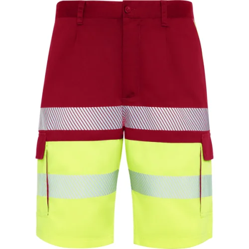 Bermuda LADA ROJO LABORAL/AMARILLO FLÚOR