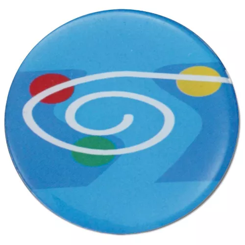 Adhesivos redondos con gota resina