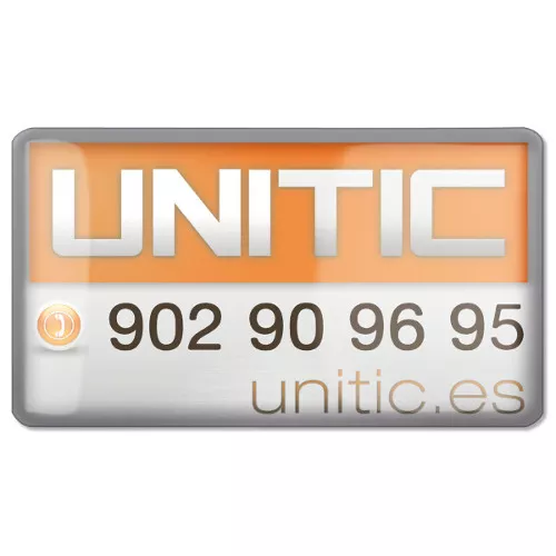 Adhesivos rectangulares con gota de resina