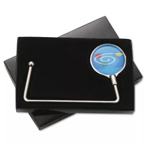 Cuelgabolsos redondo niquel pulido