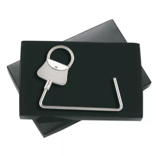 Cuelgabolsos en forma de bolso niquel