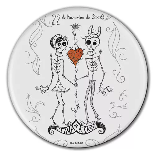 Chapas plástificadas todo color con imperdible