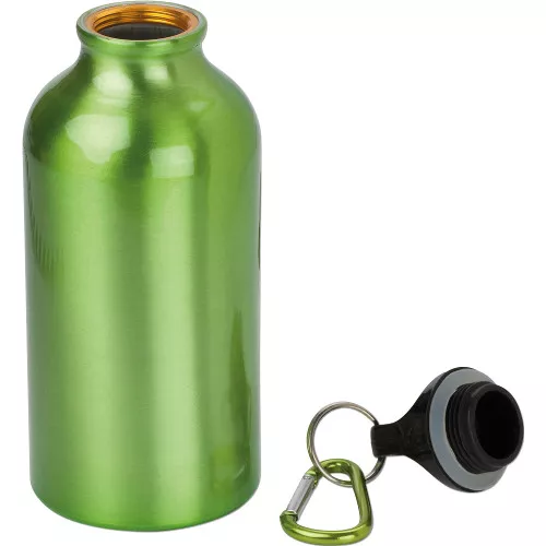 Bidón en aluminio de 400 ml con mosquetón.