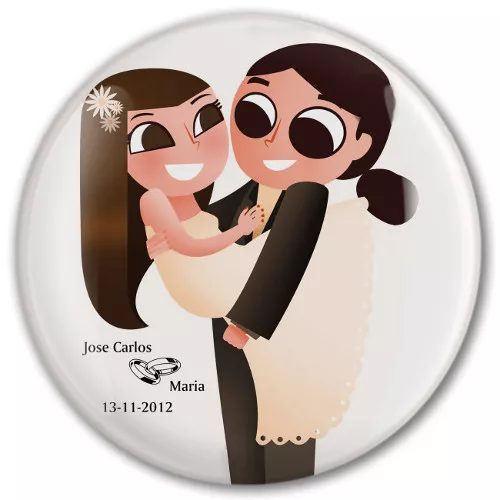 Chapas plástificadas todo color con iman