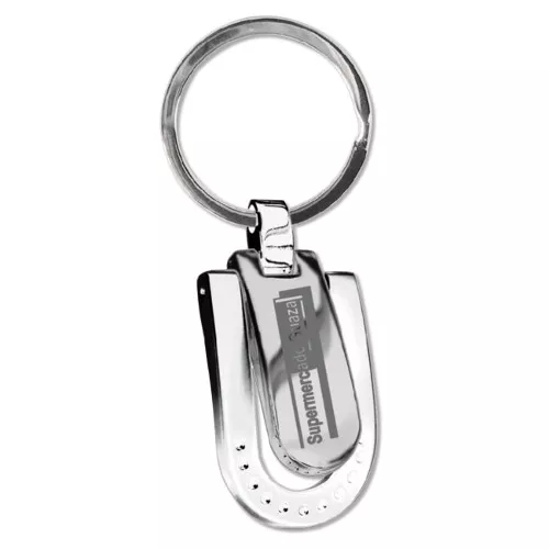 Llavero basculante, niquel pulido,