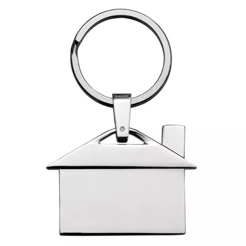 Llavero casa niquel pulido