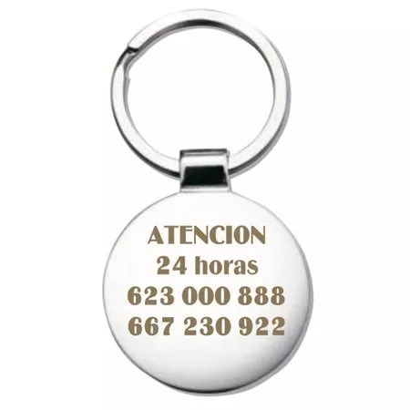 Llavero niquel pulido 1 cara