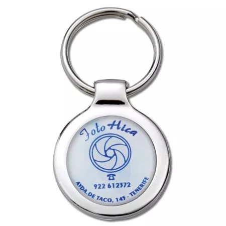 Llavero niquel pulido 1 cara