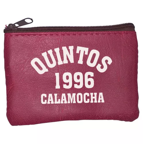 Monedero 2 cremalleras en marrón simil piel de varios colores.