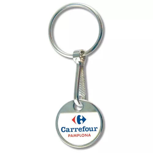 Llavero carro niquel adhesivo