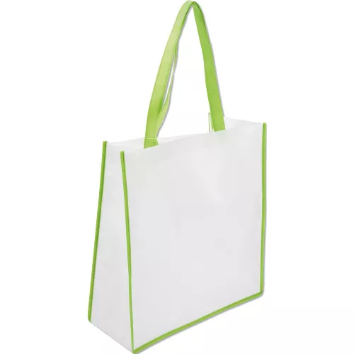 Bolsa non woven 80 gr/m2. tejido sin tejer. Con costuras cosidas color y asas a juego.