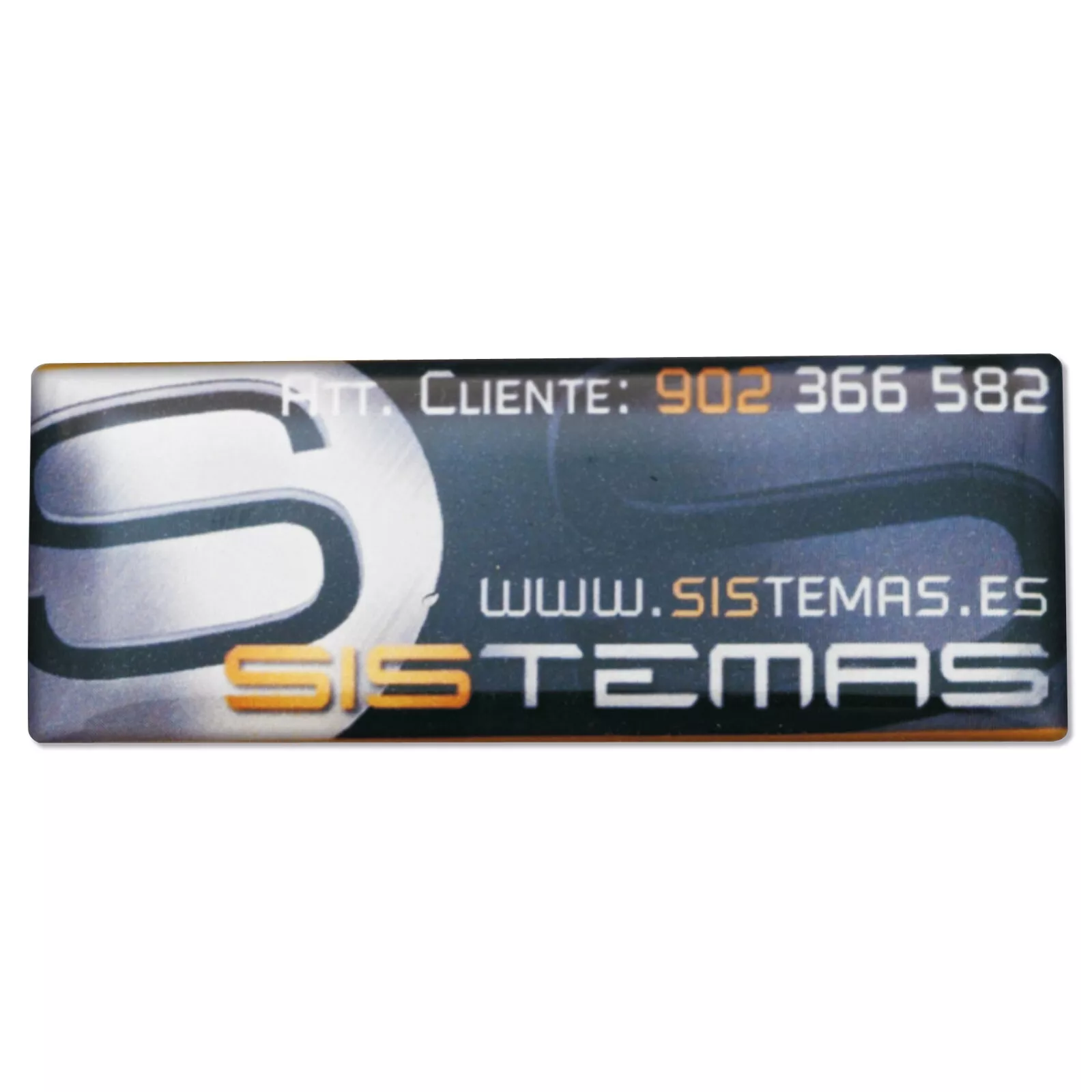 Adhesivos rectangulares con gota de resina