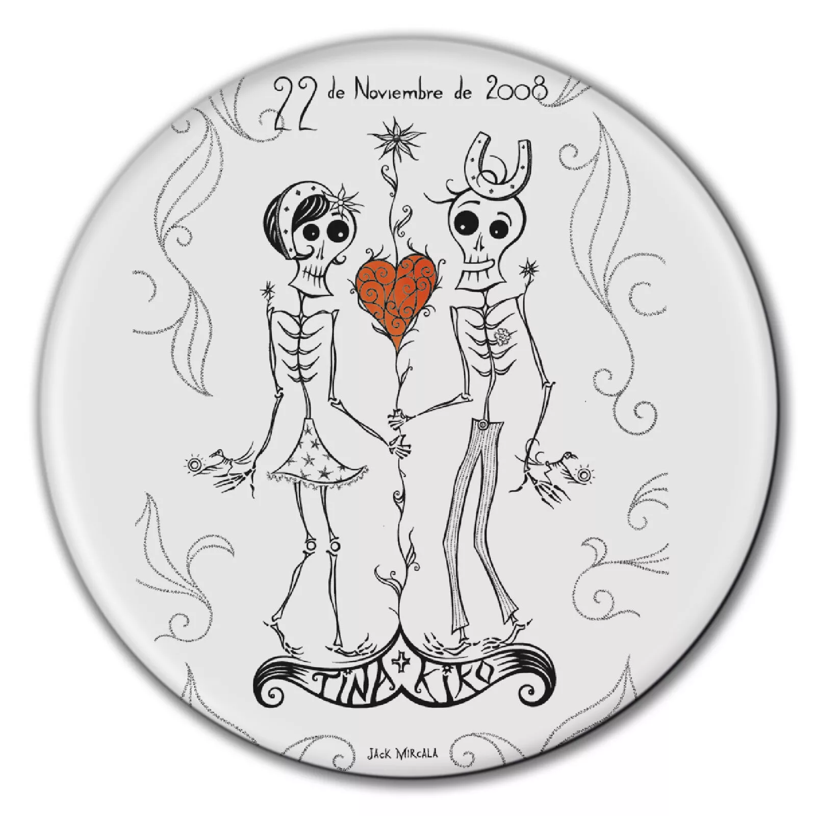 Chapas plástificadas todo color con imperdible