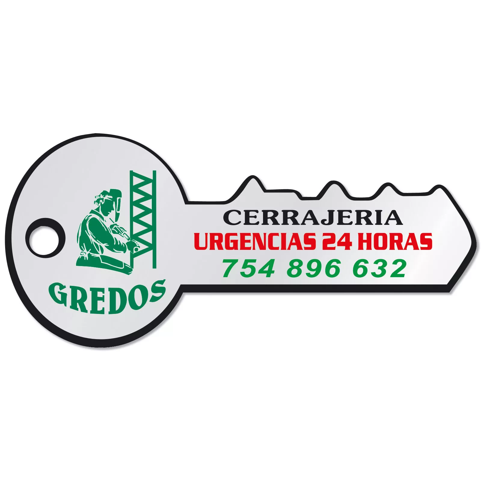 iman flexible todo color figura llave 0,5 mm grueso