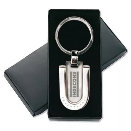 Llavero basculante, niquel pulido,