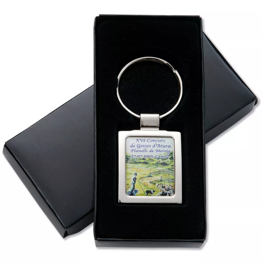 Llavero niquel pulido brillante, printer foto con resina 2 caras