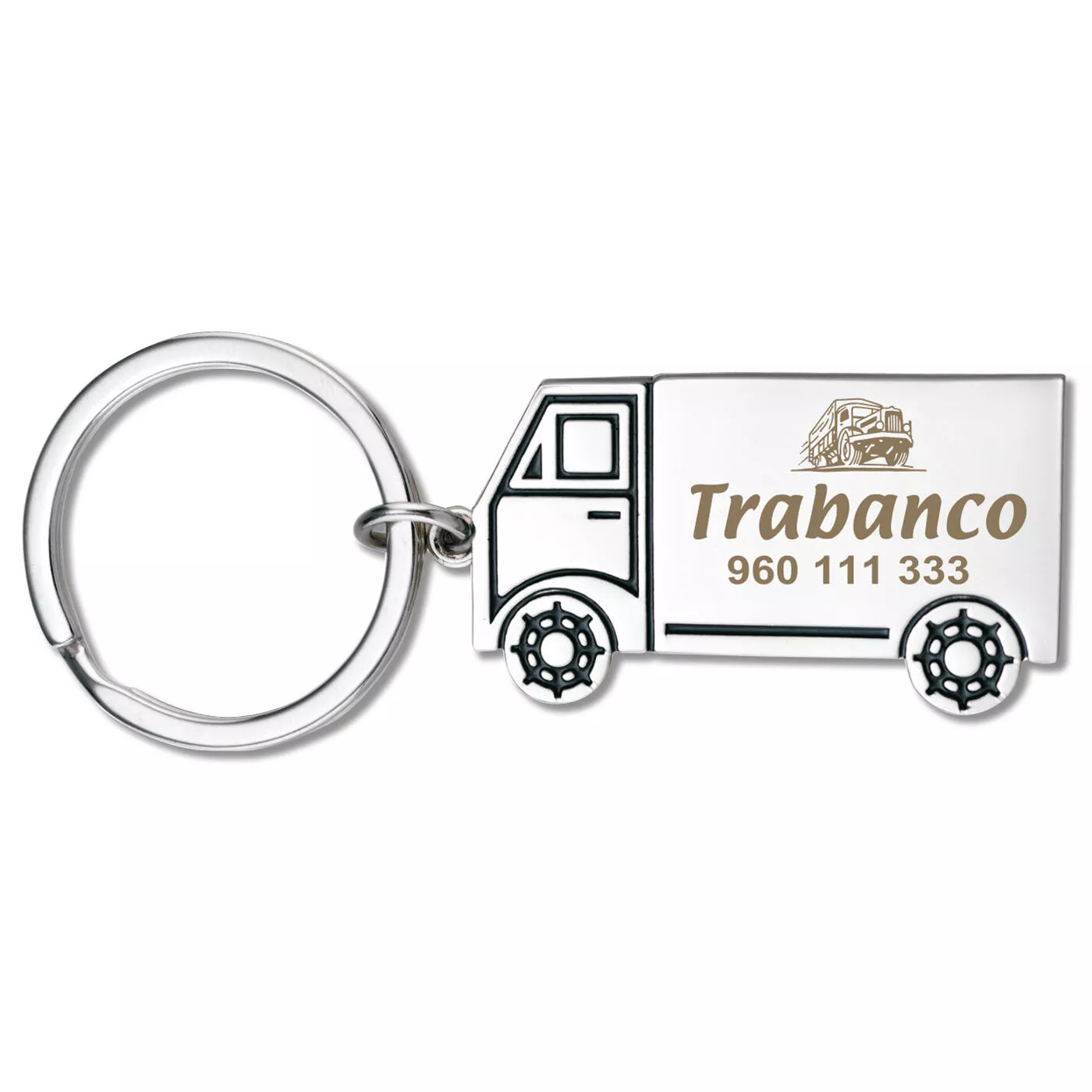 Llavero camión niquel