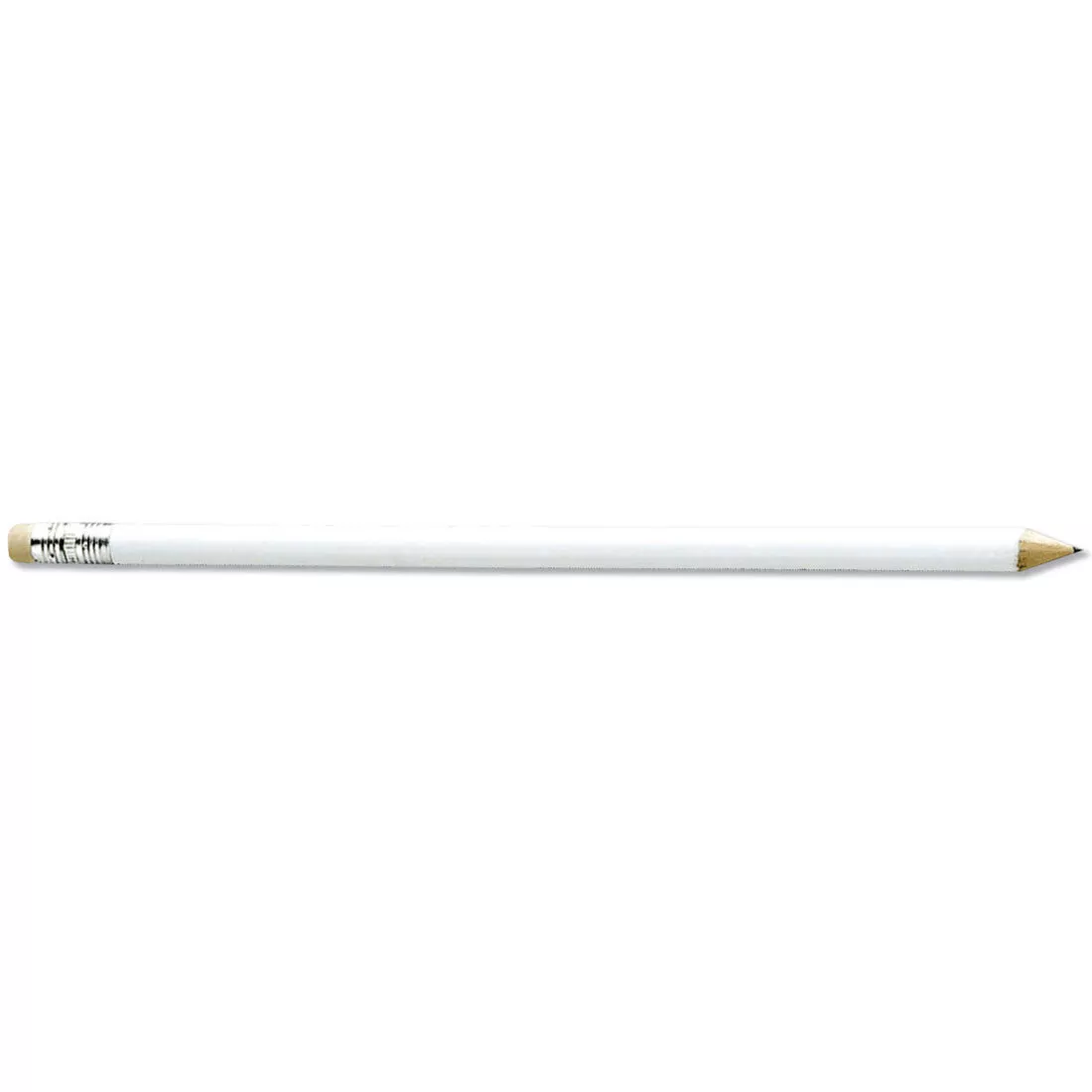 Lápices de colores de madera con goma.