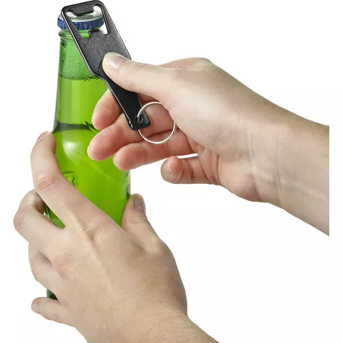 Llavero y abridor de aluminio