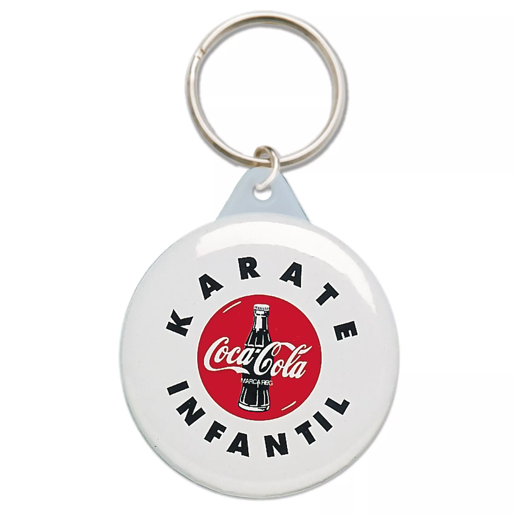 Llavero chapa plastificada todo color 1 cara