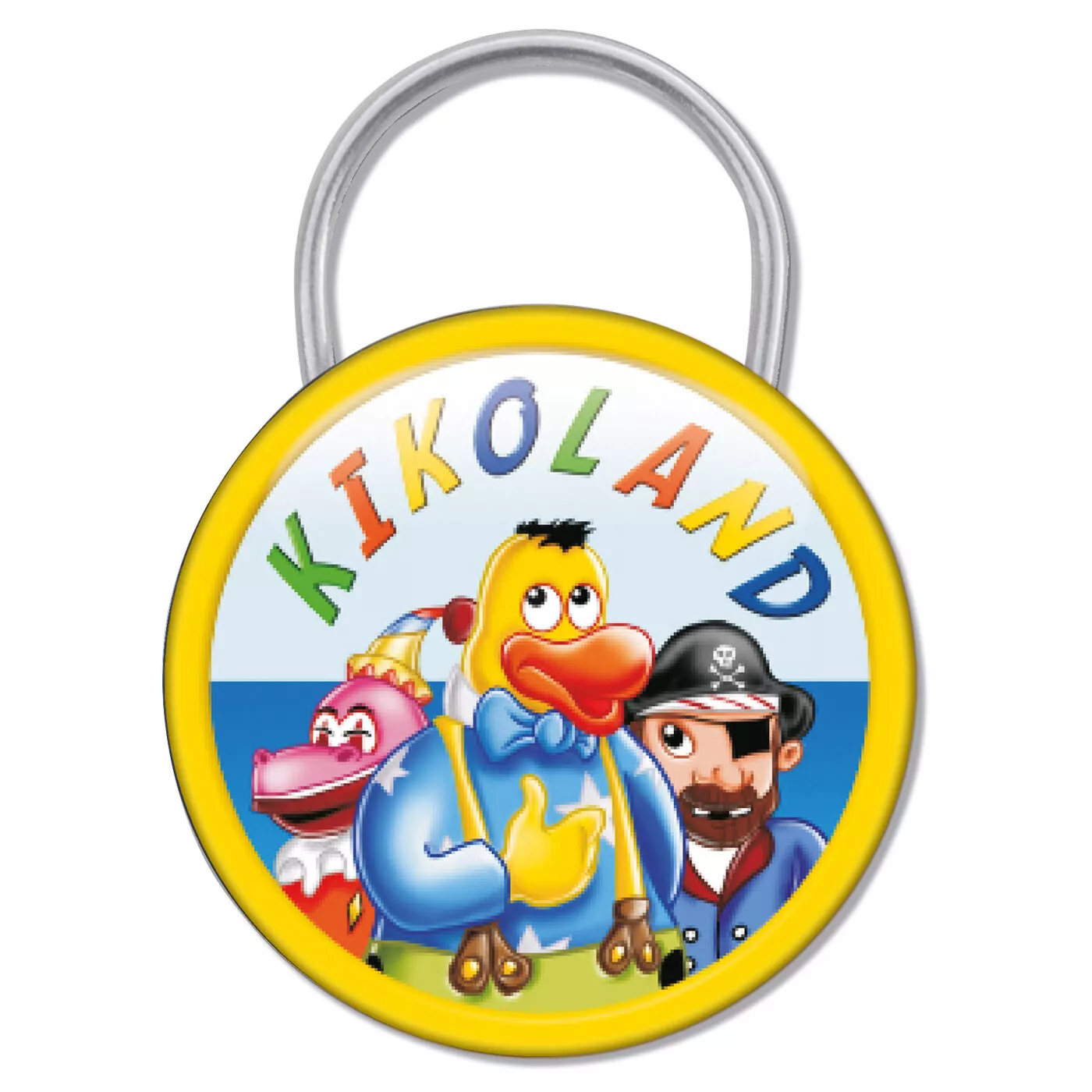 Llavero chapas plastificada todo color 2 caras