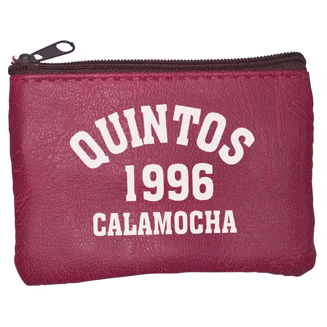 Monedero 2 cremalleras en marrón simil piel de varios colores.