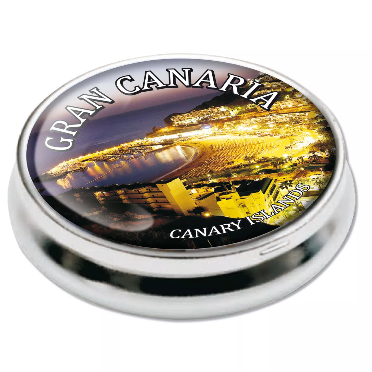 Pastillero redondo metal niquelado