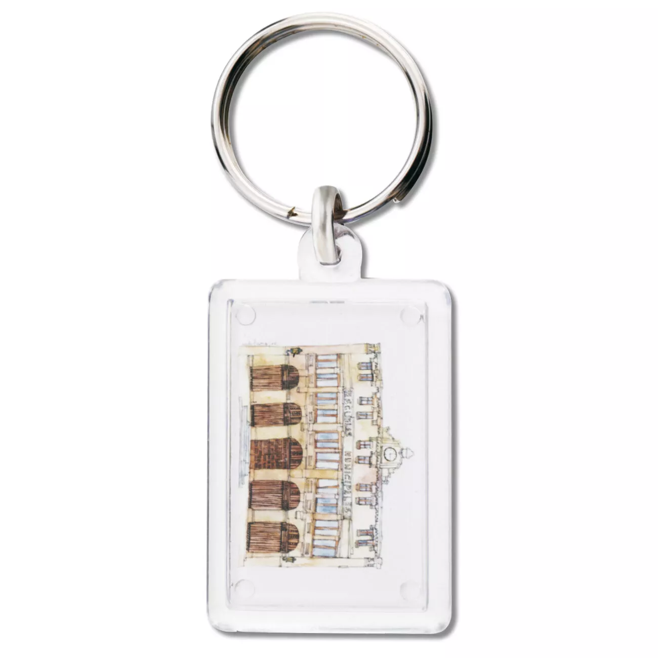 Llavero rectangular plástico