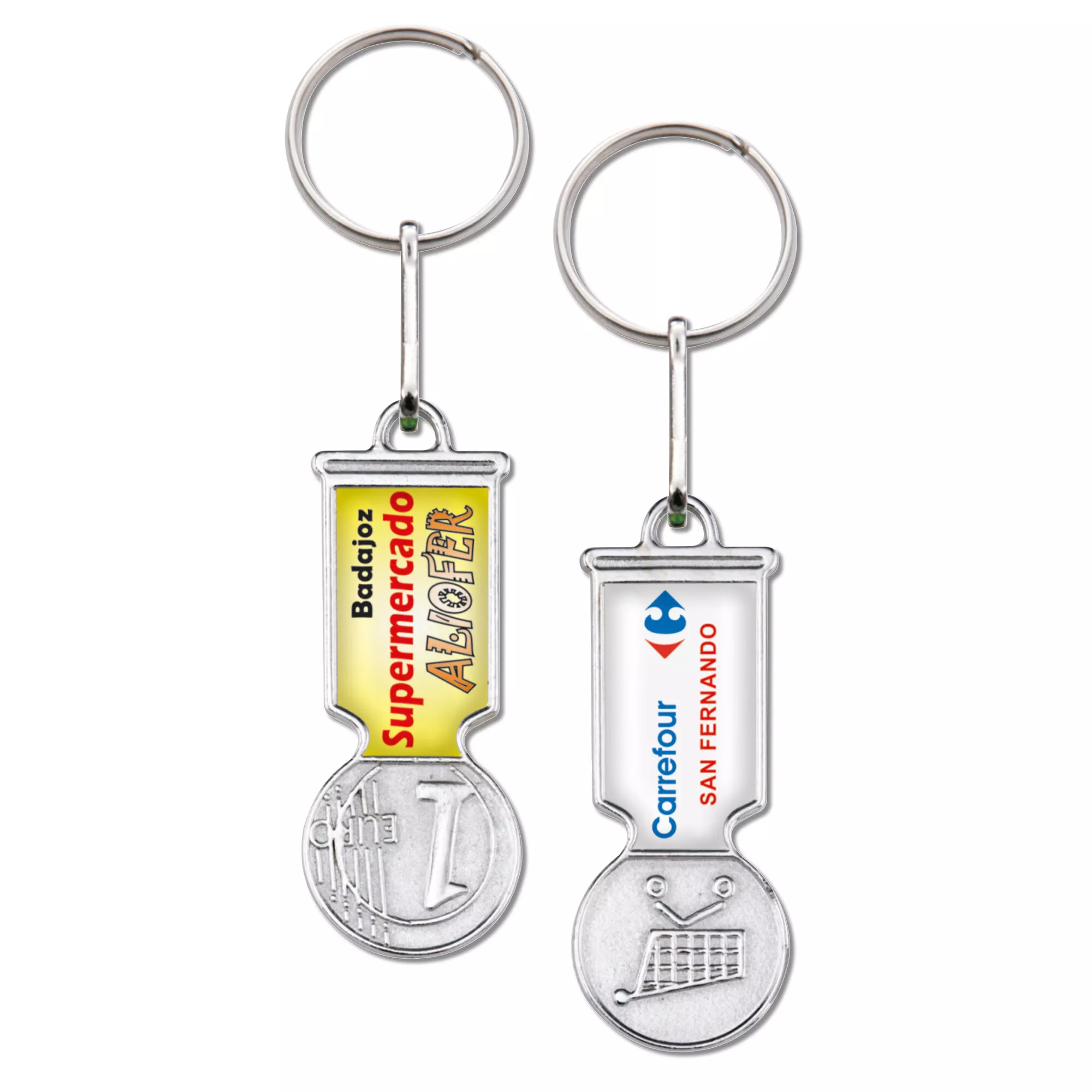 Llavero carro niquel adhesivo