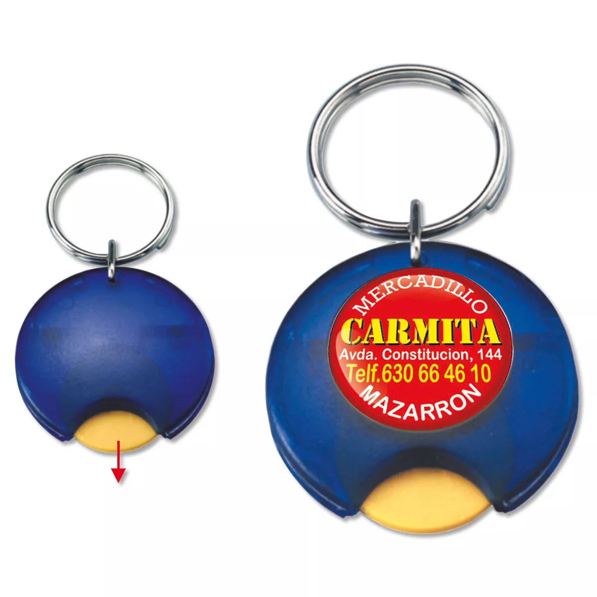 Llavero carro  moneda extraible