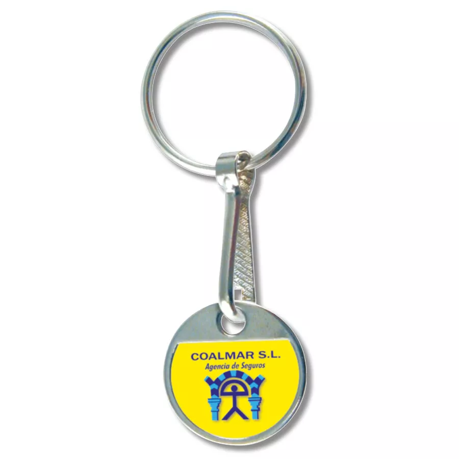 Llavero carro niquel adhesivo