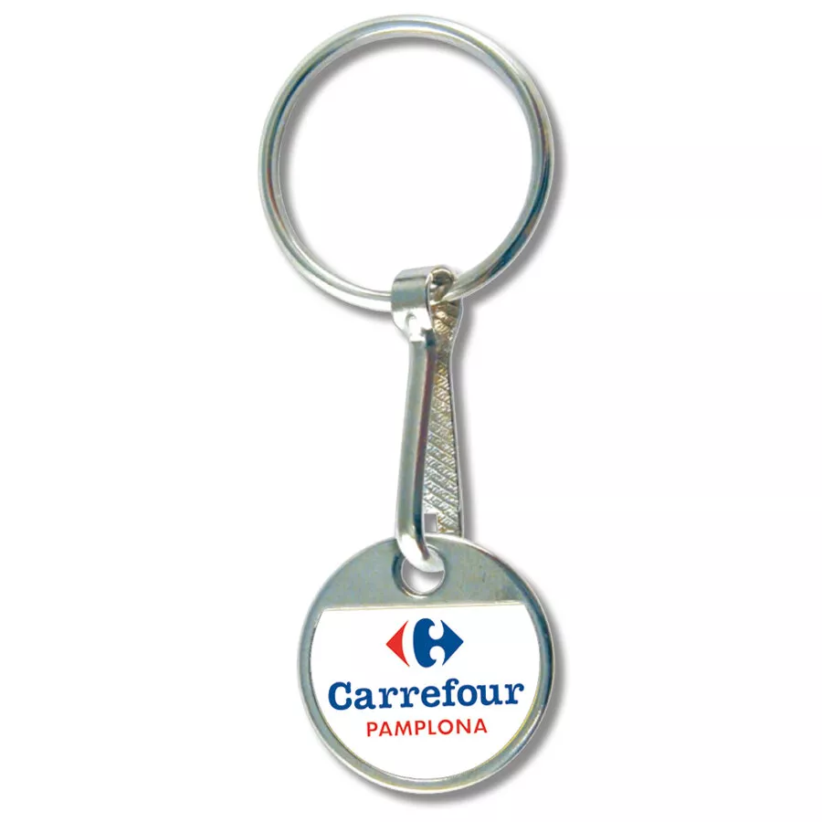 Llavero carro niquel adhesivo