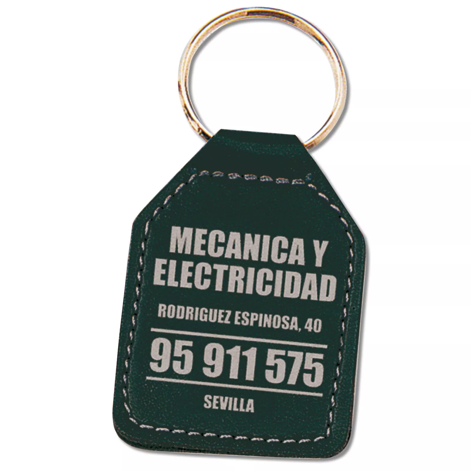 Llavero simil-piel/niquel